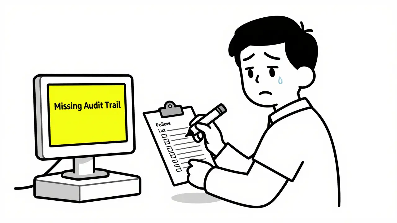 Technician using an erasable marker to alter data on a laminated production log