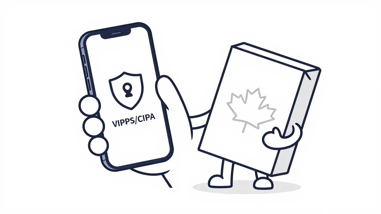 Line art of safe online pharmacy order delivery