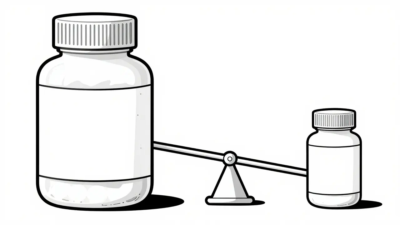 Comparison of brand-name versus generic pill bottles