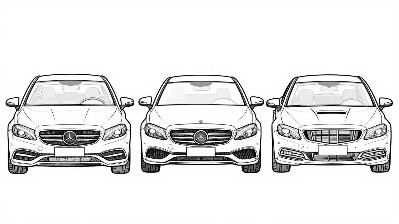 Line art comparison of three cars representing different drug types